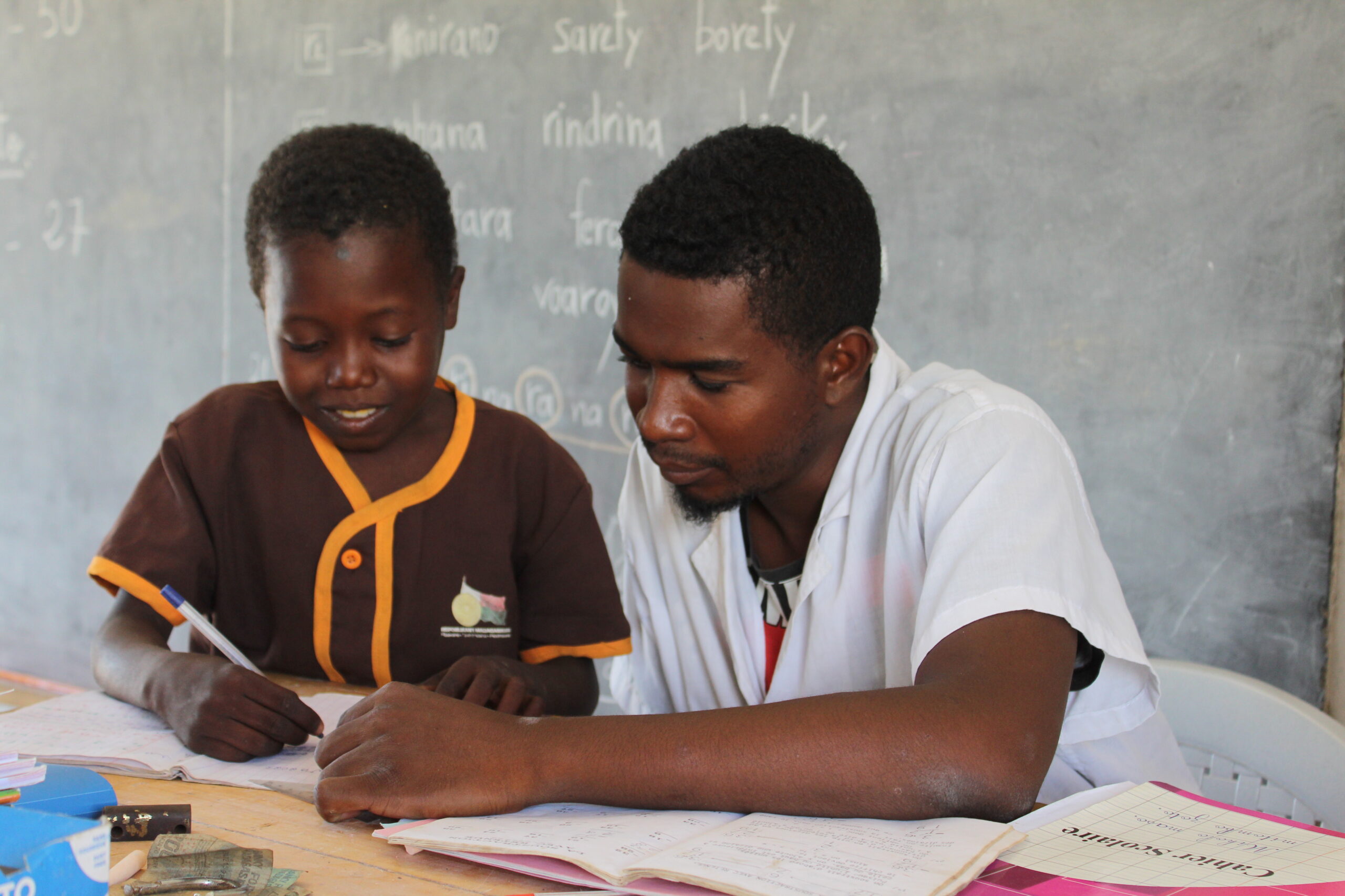 Vonjy and his teacher